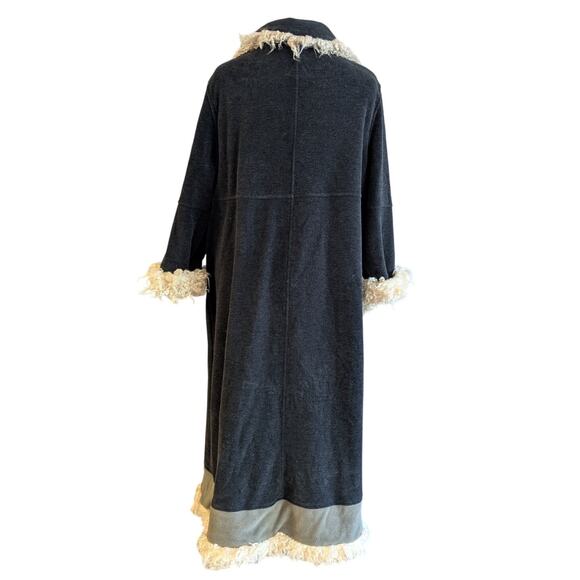 Fjäll Long Soft Medium-Weight Coat Adjustable Sleeve Toggle Buttons Side Pockets - Picture 5 of 8